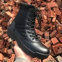 black leather tactical army boot khaki waterproof oxford cloth high gang shoes mens outdoor combat boots desert tactical shoe
