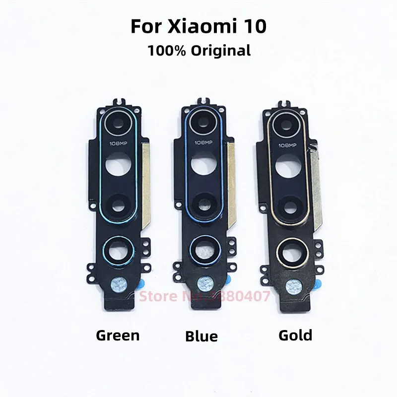 

Original Back Camera Glass Lens Lenses For Xiaomi MI 10 mi10 Rear Camera Frame Ring With Outside Glass Lens Cover Case Replace