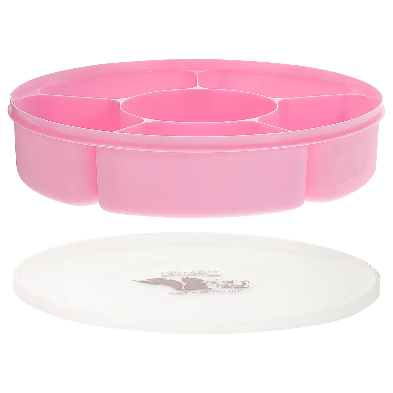 

Fruit Basket Holder Dry Tray Vegetable Platter Lid Rotating Sectional Plates Dessert Dish Go Lids Food Serving Candy Snack