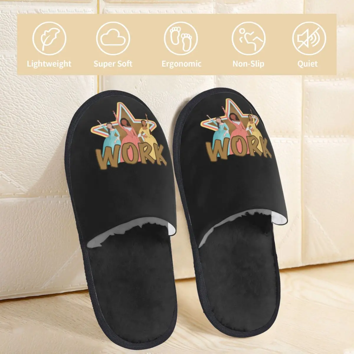 Работа со звездами Racerback пушистые Тапочки