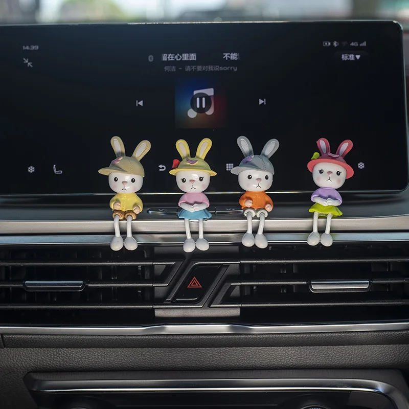 

Автомобильная центральная консоль декор кролик милая и Персонализированная творческая кукла автомобиль мультфильм внутреннее украшение