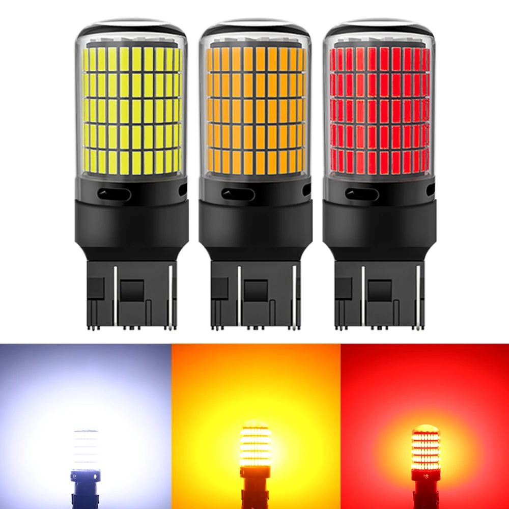 

2X 7440 W21W WY21W W21/5W PY21W P21/5W Ba15s BAU15S 3157 T25 Car LED Bulbs Turn Signal Light 150SMD Brake Reverse Parking Lamps