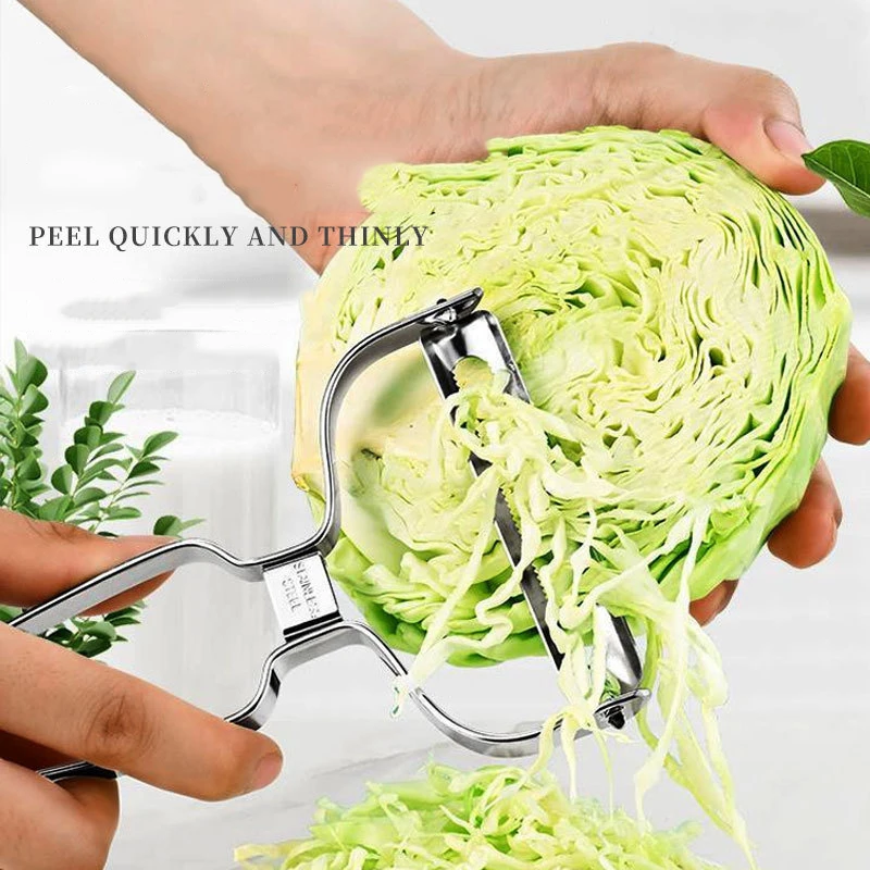 

Stainless Cabbage Graters Silicone Handle Vegetable Slicer Shredder Fruit Peeler Knife Kitchen Cutter for Making Coleslaw Salad