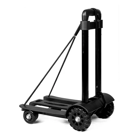 Сверхпрочная складная тележка на 75 кг, складная тележка для путешествий, багажа, портативная тележка для домашнего использования - изображение