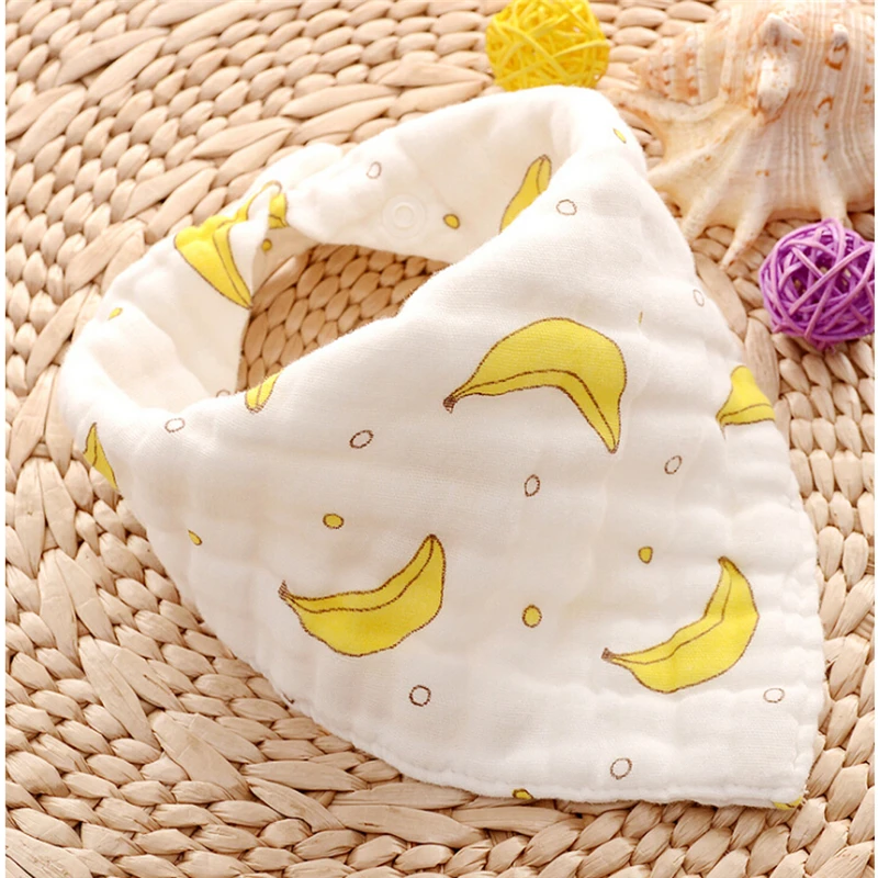 

Hot Sale Baby Bibs Cute Muslin Cartoon Eight-layer Cotton Gauze Saliva Bibs Boys Girls Infants Clothes For Feeding Care