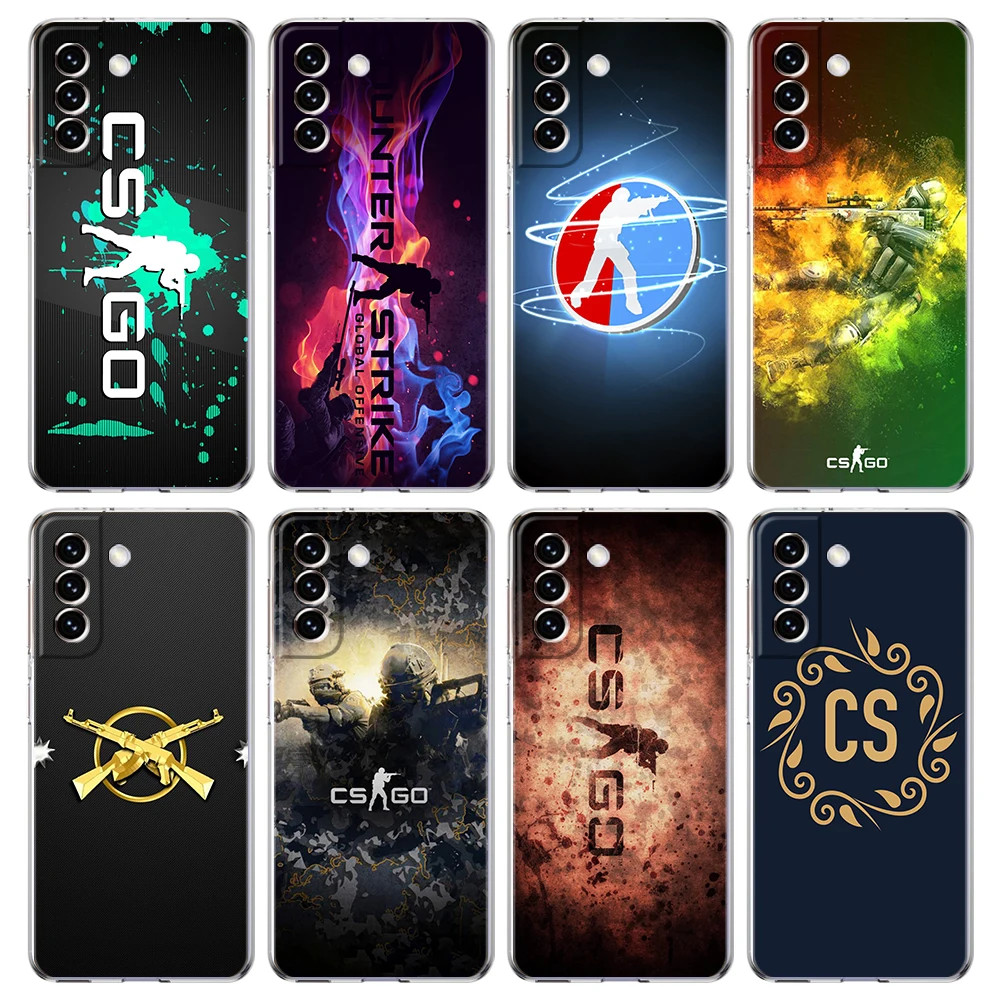 

Cs Go Logo Phone Case Cover for Samsung Galaxy S22 S21 S20 Ultra S21 S20 FE S22 S21 S20 S10 S9 Transparent Soft Shell Fundas Bag