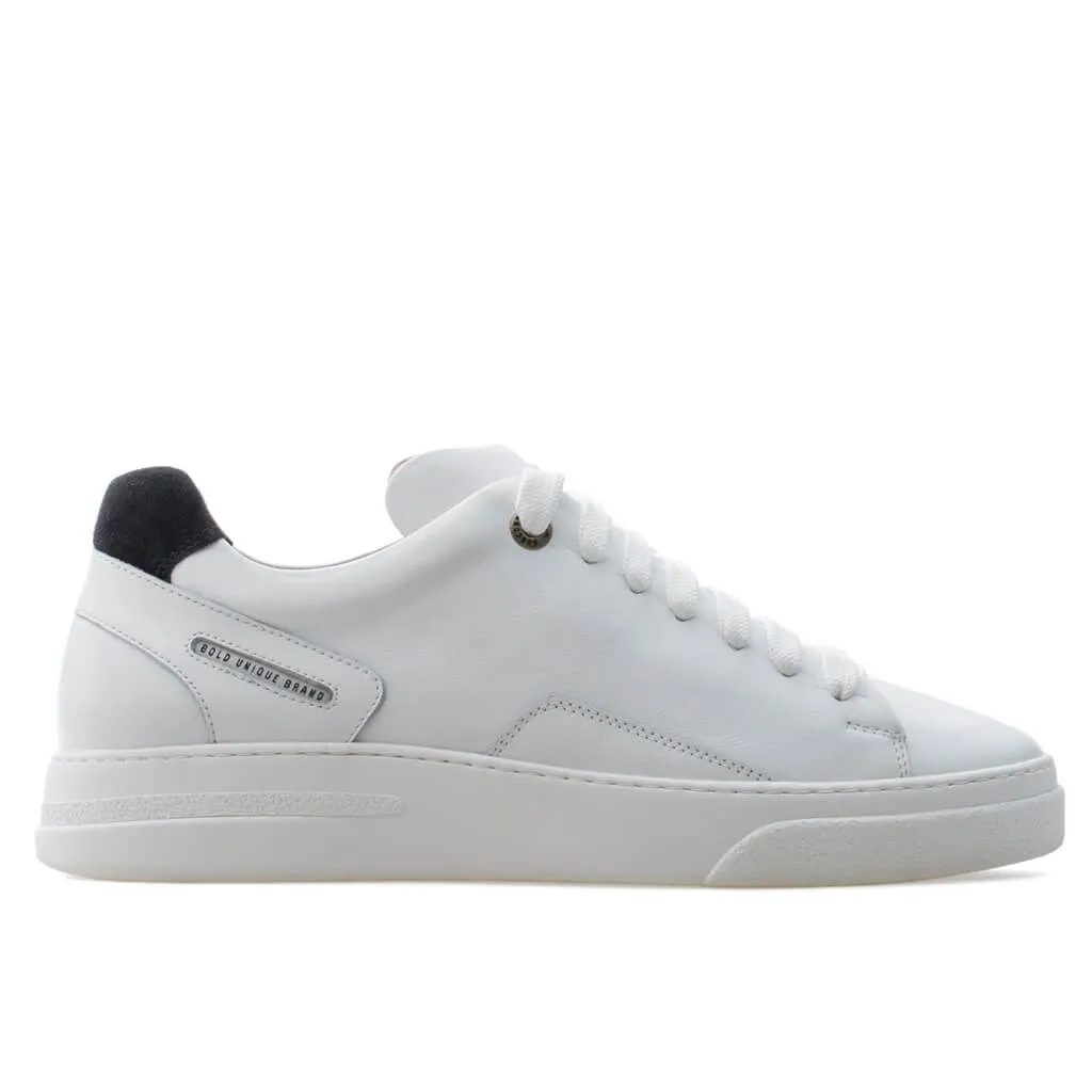 Bub Fleek-White Leather, Black Suede Men 'S Sneaker