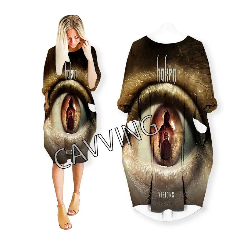 Женское уличное платье Haken Band с 3D принтом модная одежда в стиле Харадзюку