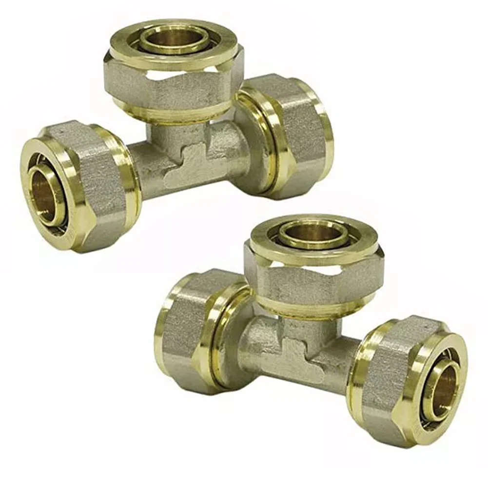2 шт. тройник латунные соединители фитинг 16 мм-16 мм соединитель водопроводной