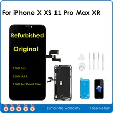 AAA 100% Original Screen Refurbished For iPhone X XR XS Max LCD Display Replacement For iPhone 11 Pro Max LCD with True Tone