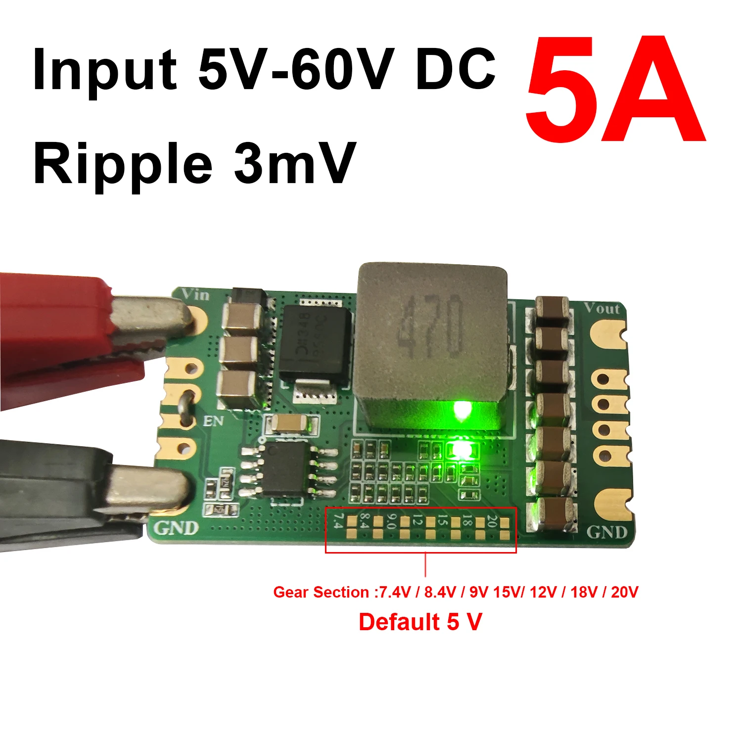 

Модуль понижающего преобразователя напряжения 5A 5-60V