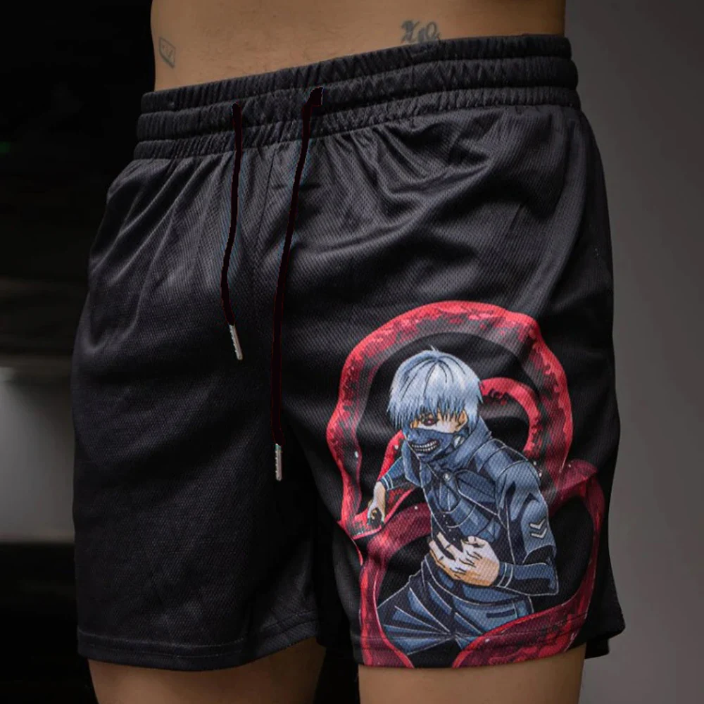 

Anime Tokyo Ghoul Shorts Men Women 3D Printed Gym Shorts Casual Mesh Quick Dry Short Pants to Daily Jogging Fitness Summer S~6XL