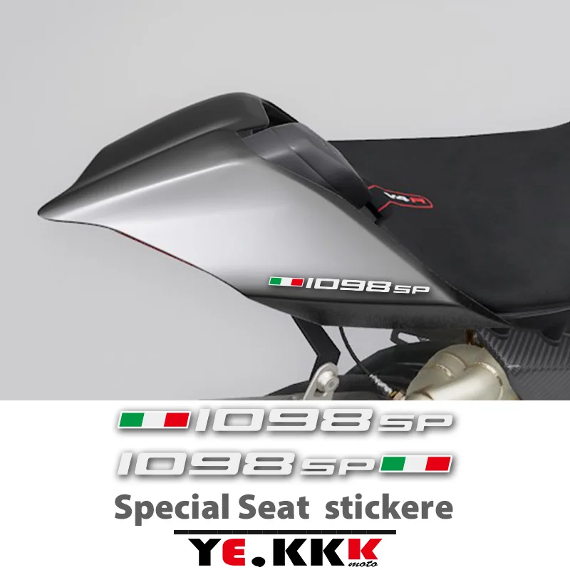

2 Stickers For DUCATI Monster Seat Unit 1098 SP EVO Panigale S Flag Tricolor Sticker Decal Customization