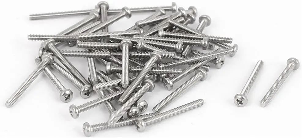 

M1.6x16mm 316 Stainless Steel Phillips Pan Head Machine Screws Bolts 50 Pcs