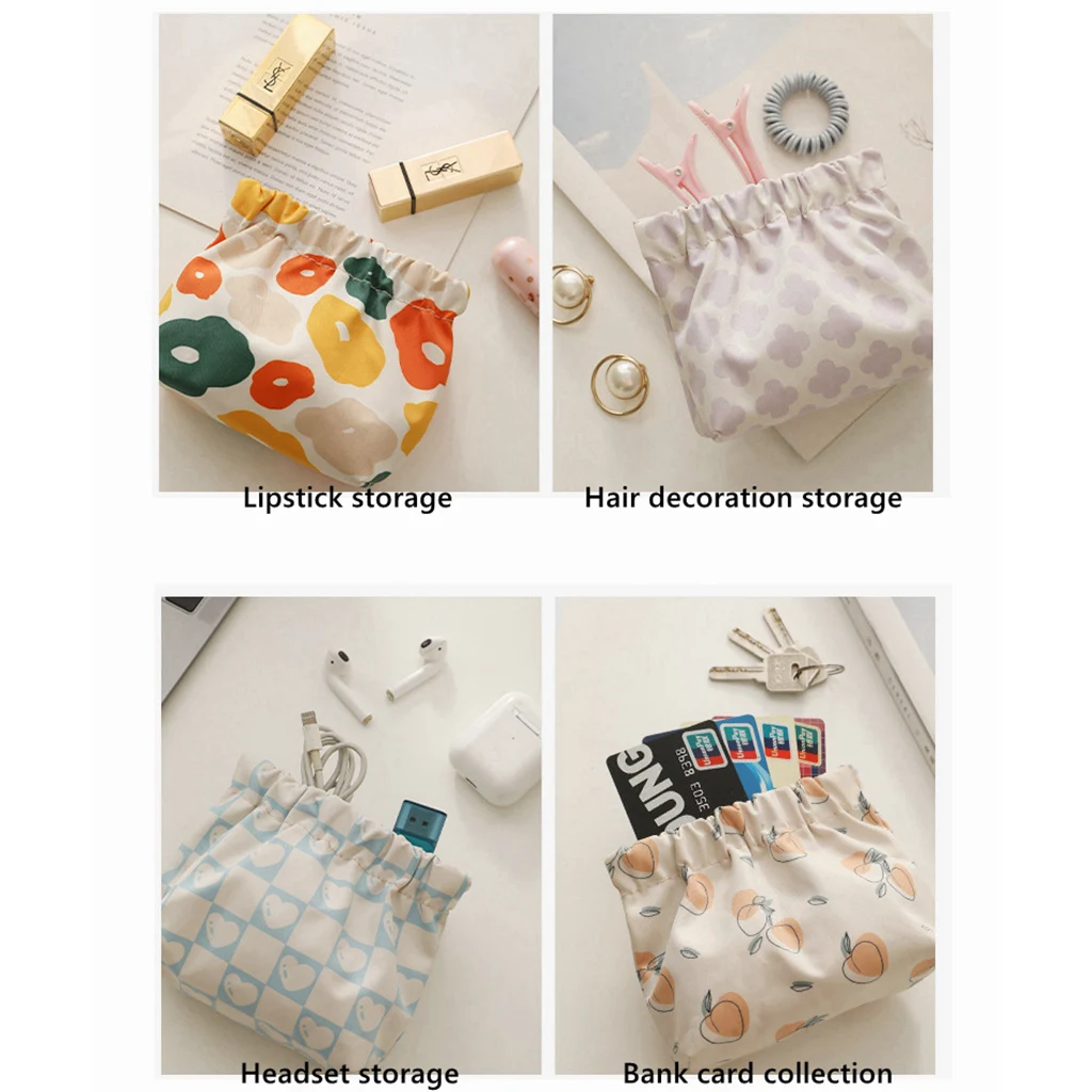 Sanitary Napkin Storage Bag Women Tampon Bags Credit Card Holder Pouch Napkin Towel Cosmetics Cotton Coin Purse Organizer