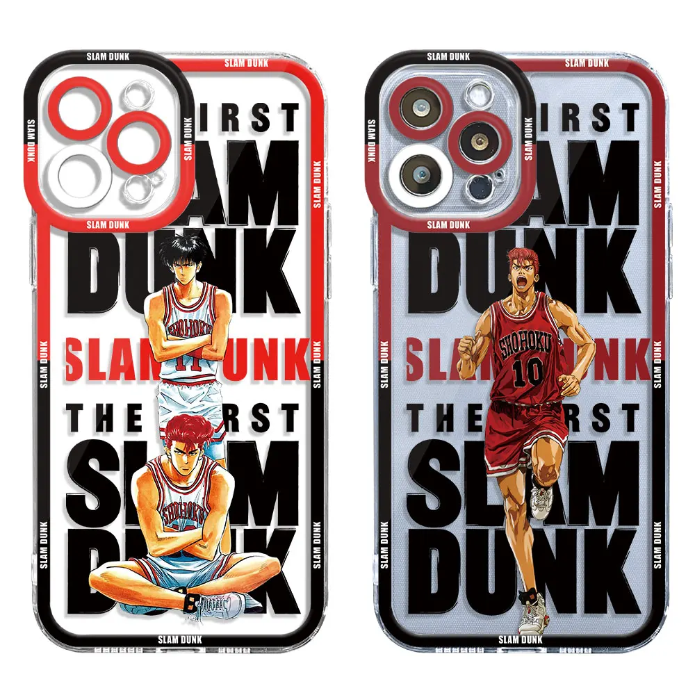 Фото Крутой мультяшный чехол Slam Dunk для Apple iPhone XR XS 7 6s SE 12 Mini X 8 13 Pro Max 14 Plus 11 Pro, прозрачный мягкий чехол №5