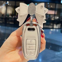 bling bow car key case cover for audi a6 a1 a3 a7 a5 sportback c7 a4 b9 r8 tt mk2 c6 a3 8p c5 q7 s7 q8 a8l rs 3 q2l sq5 s4 s6