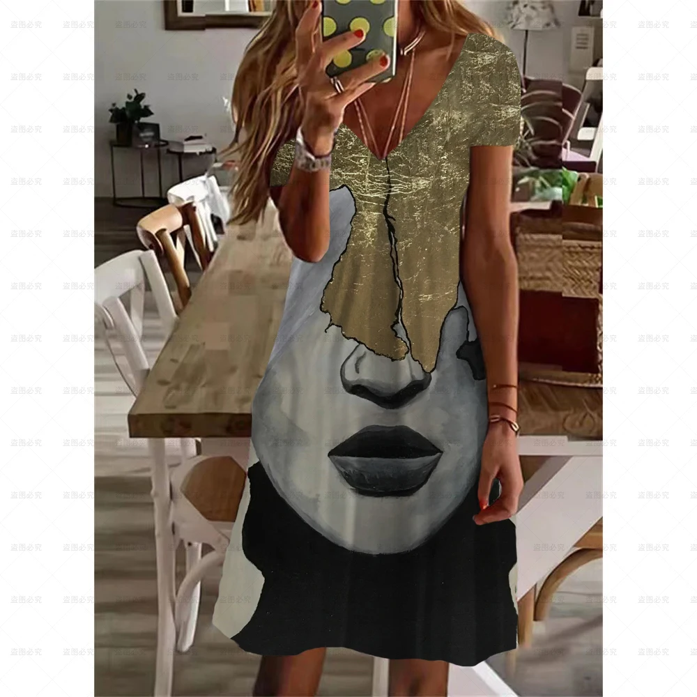 

Sexy Girls Long Dress Women Fashion Short Sleeve Party Evening Maxi Dresses Loose Vintage African indie folk Dress Sexy Sundress