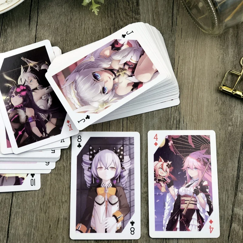 

54PCS new Valkyries Honkai Impact 3 animation film game peripheral collection entertainment poker sexy girl around