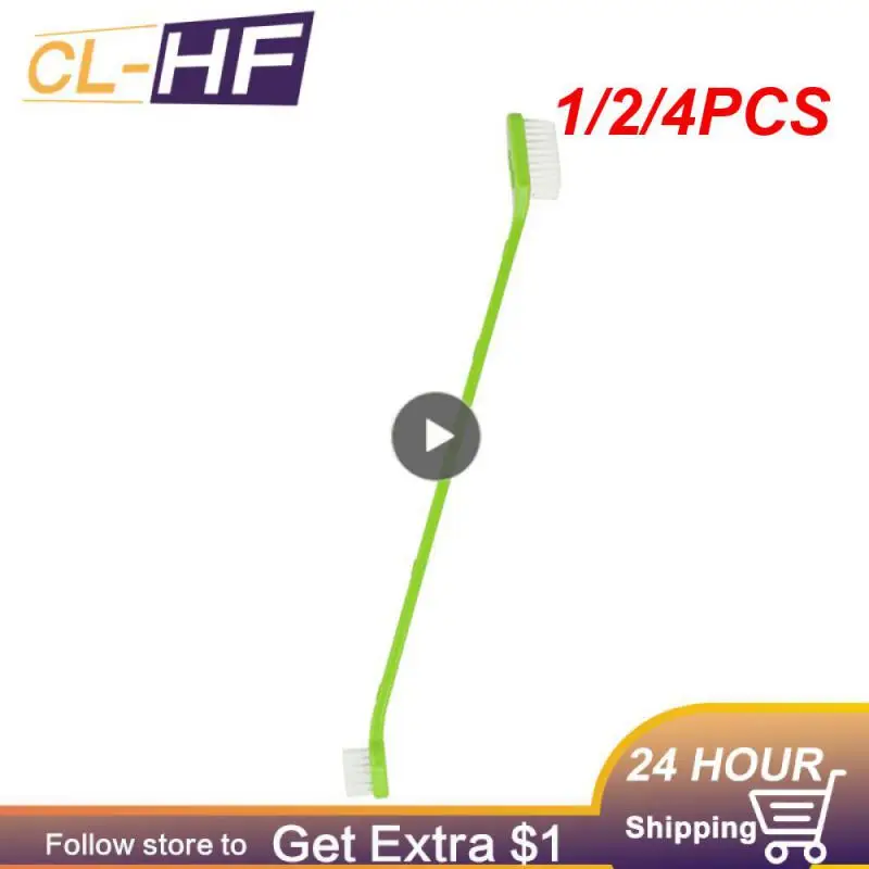 

1/2/4PCS Dog Toothbrush Double-headed Cat Tooth Multi-angle Cleaning Tool Massage Care Tooth Finger Brush for Dog Cat Pet