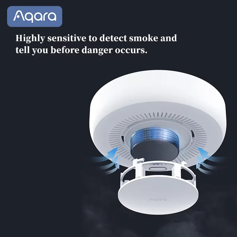 Aqara детектор дыма ZigBee умный монитор пожарной сигнализации звуковое оповещение
