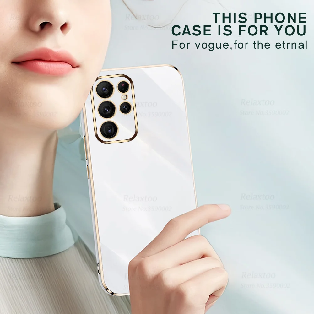 Чехол Samung S22 для Samsung Galaxy S22Ultra ультратонкий противоударный чехол с гальваническим