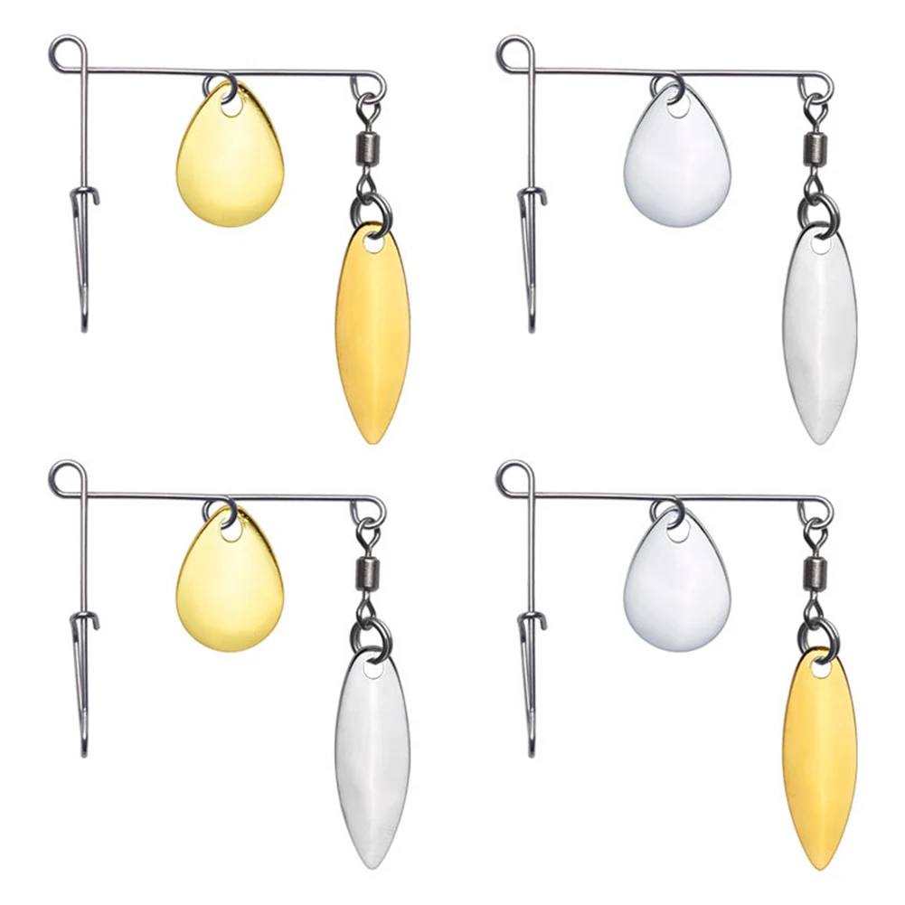 

20Pcs DIY Accessories For Spinner Spoon Lures Frogs Reflective Fishing Tackle Metal Double-piece Composite Sequin Fishing Group