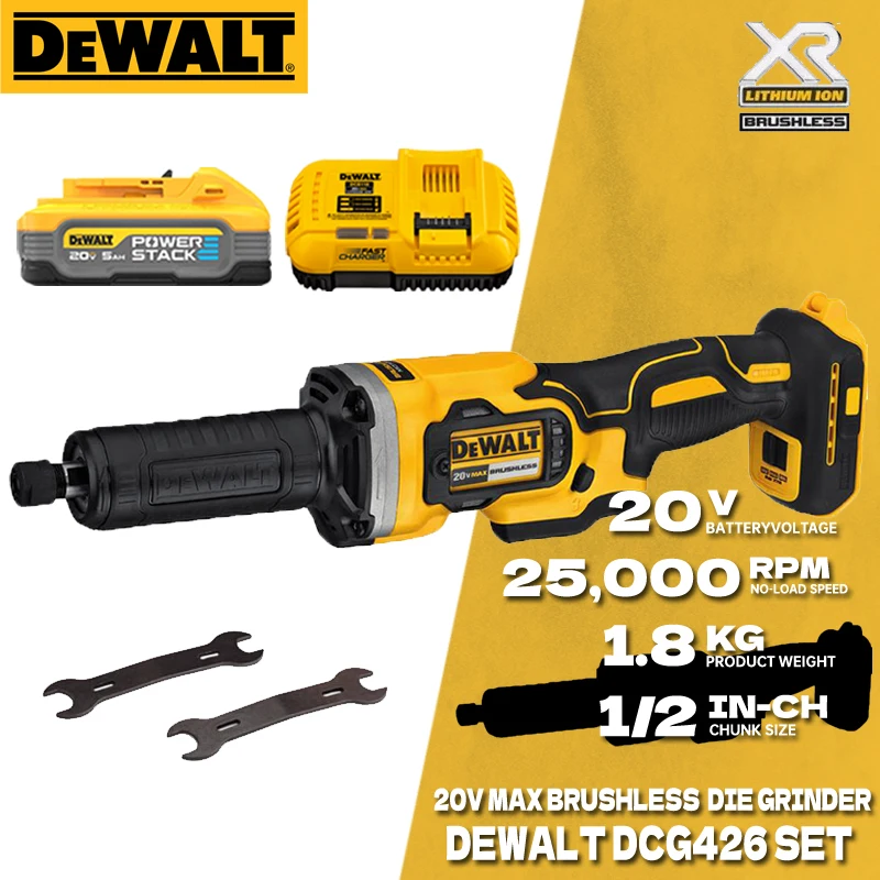 DEWALT DCG426 Polishing Machine Straight Grinding With 20V Lithium Battery Brushless Cordless Variable Speed Die Grinder