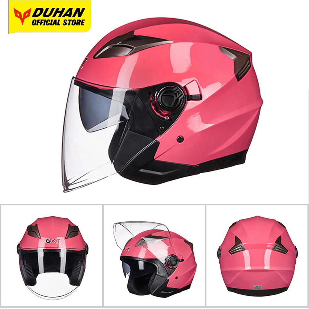 

Мотоциклетный шлем с двойными линзами, всесезонный шлем для электрического скутера, с открытым лицом, Мотоциклетные аксессуары