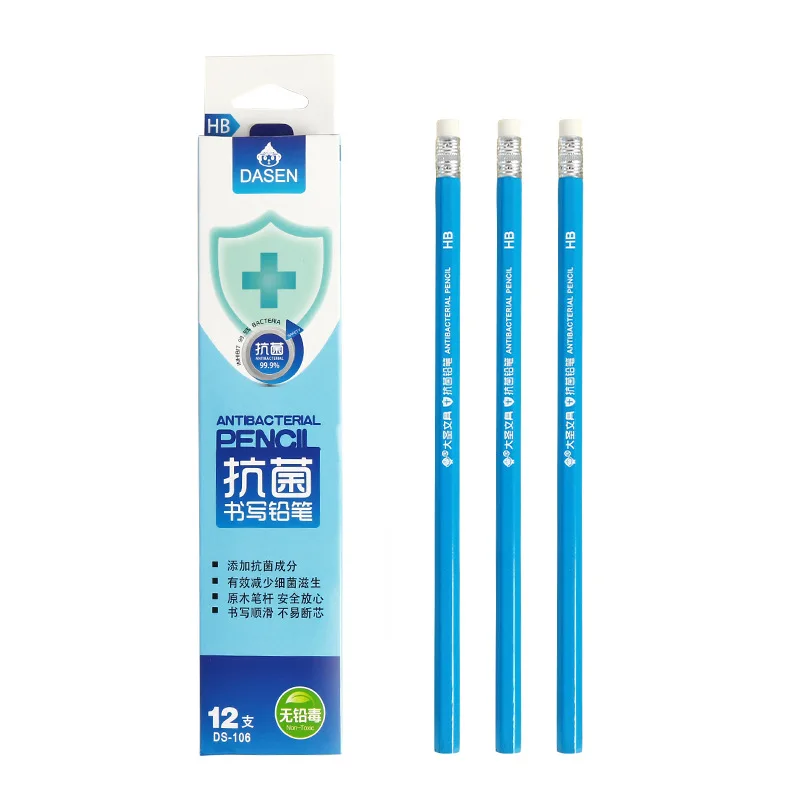 

12pcs/set New Creative Antibacterial Pencils Primary School HB Pencil Kids Writing Pen Student Drawing Stationery Supplies