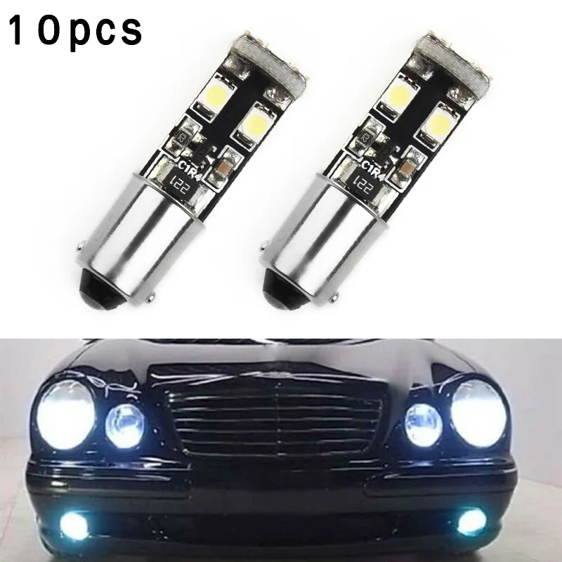 

10pcs Car Error-free LED Parking Light Bulbs Working Lights 8LED Chips For Mercedes-Benz W210 E55 BA9S H6w Car Accessories