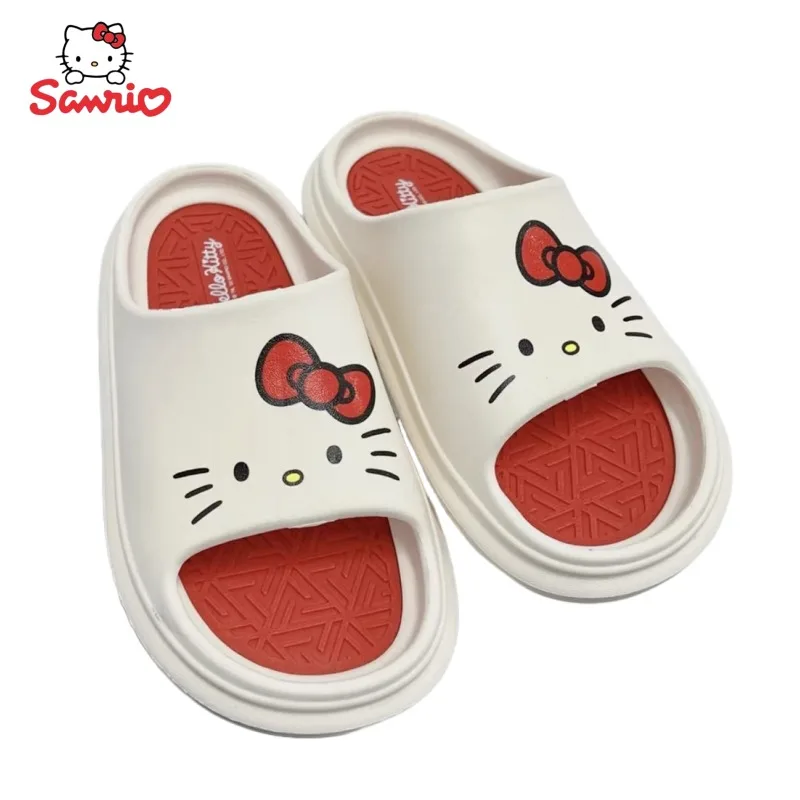 

Сандалии и тапочки с рисунком Hello Kitty Sanrio, Симпатичные Нескользящие, Аниме Стиль периферийный рисунок, пляжная обувь, необычные, кавайные, оптовая продажа