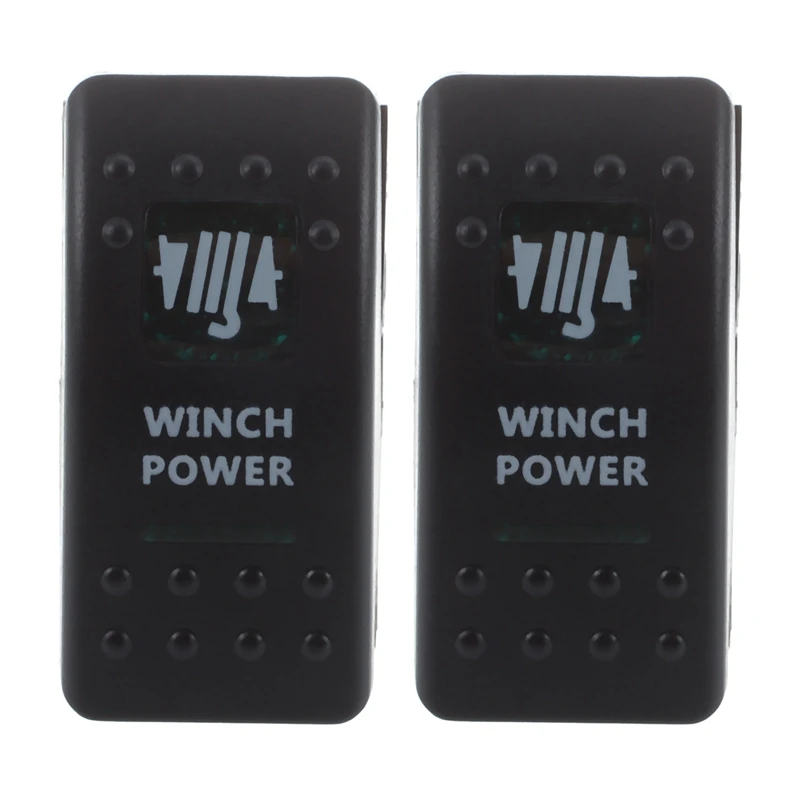 

2X 12V Car Marine Boat RV Toggle Rocker Switch LED Light Bar Work Fog Rear ON-OFF Winch Power