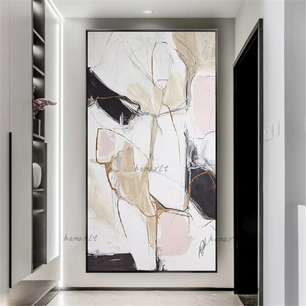 

Real Handmade Abstract Oil Painting Large Color Block Canvas Paintings Decor Living Room Modern Wall Art Pictures For Home Porch