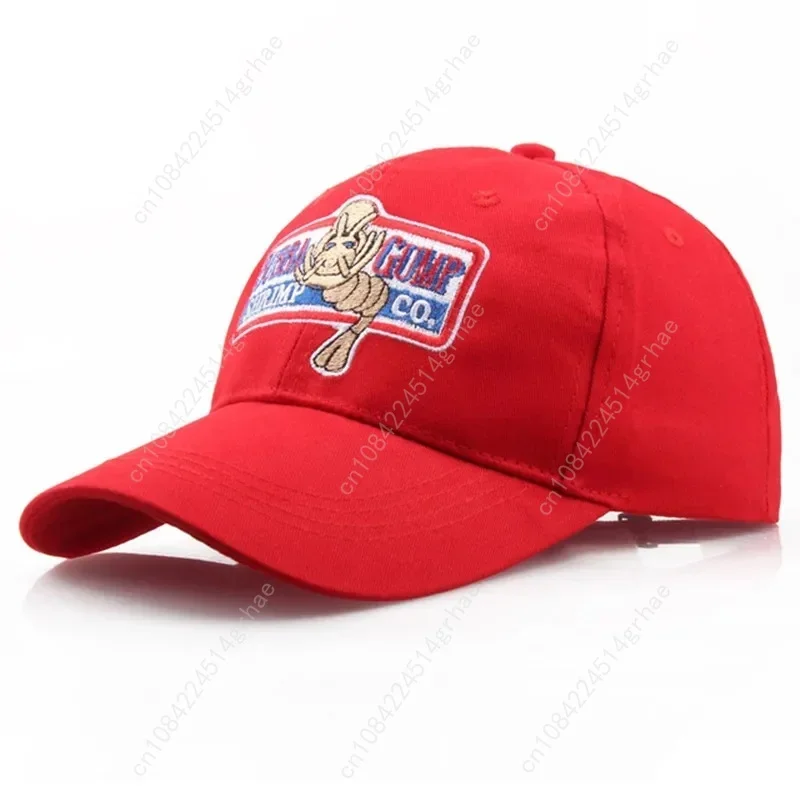Фото Компания Outdoor Forrest Bubba Gump Red Cap Shrimp CO. Бейсболка в стиле Форреста Гампа для косплея, с принтом и вышивкой, спортивная кепка №2