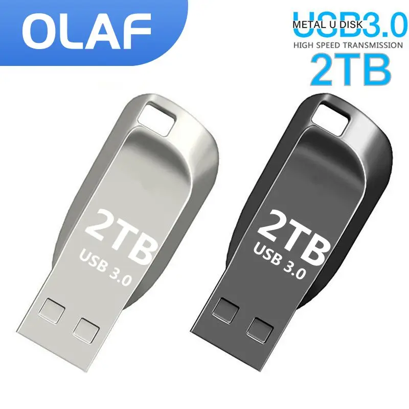 

Флэш-накопитель USB 2 ТБ 1 ТБ, 512 ГБ, высокоскоростной USB-накопитель 3,0, водонепроницаемый флэш-накопитель, мини USB-карта памяти, металлическая Флэшка, Флэшка