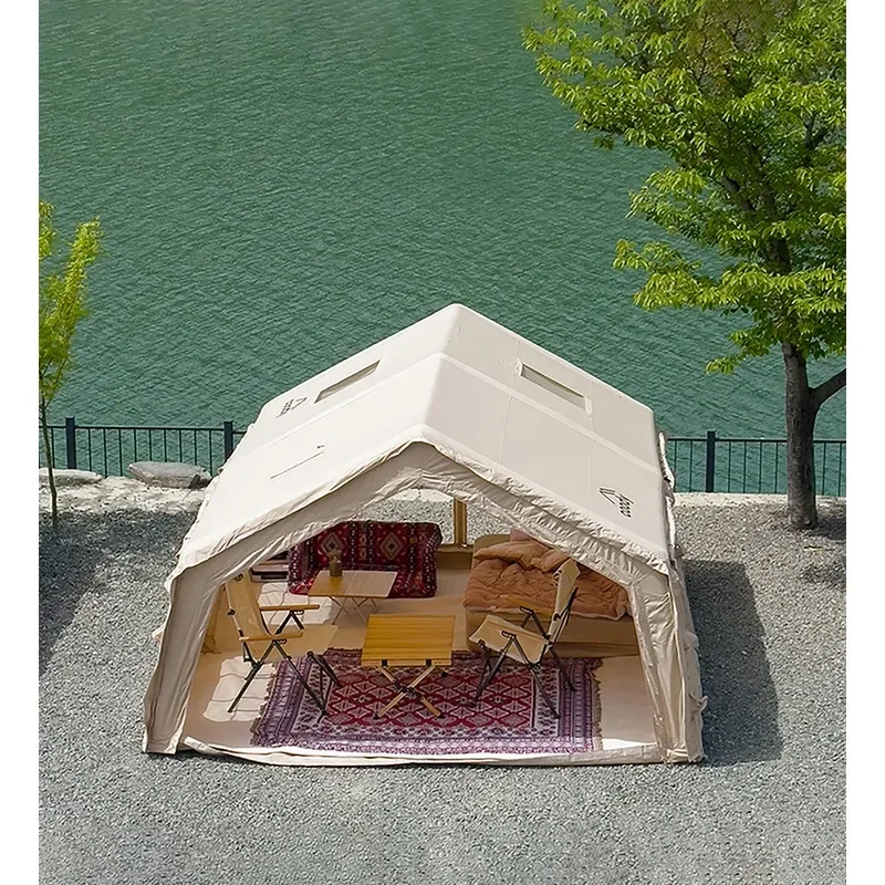 Фото Надувная палатка Coody Familia 17.2 Air Tent - бежевая, для семейного отдыха на природе, для кемпинга №2