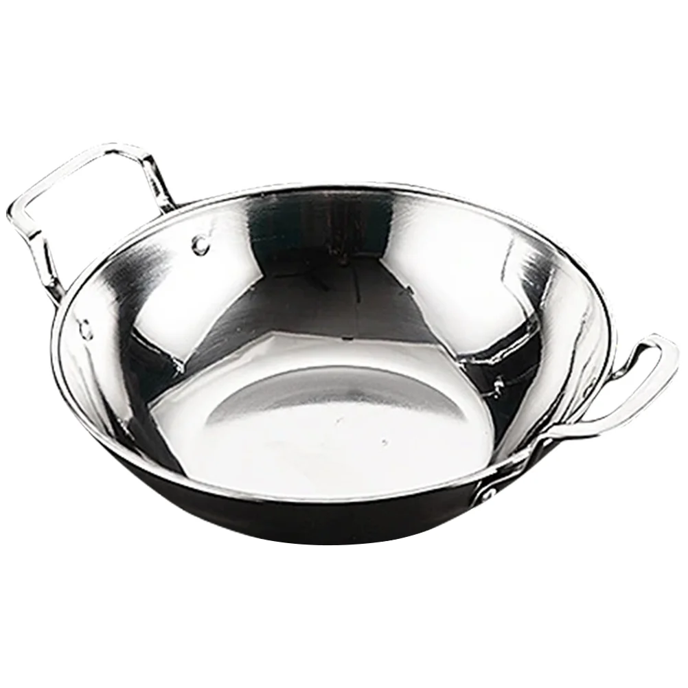 

Spanish Pan Round Chafing Dish Omelette Fry Pan Stainless Steel Cookware Round Griddle Accessories Cooking Serving Pot