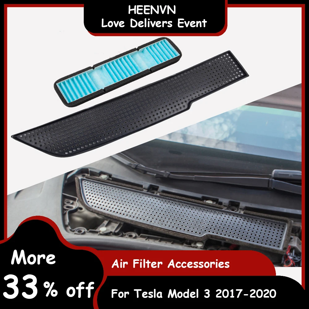 

Heenvn Car Air Flow Vent Cover Trim Auto For Tesla Model 3 Air Filter Accessories Anti-Blocking Model3 Intake Protection Three