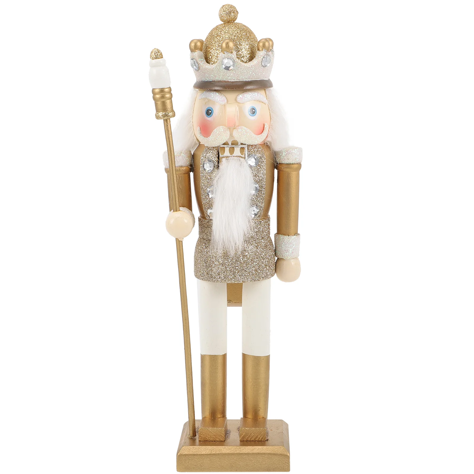 

Nutcracker Christmas Wooden Soldier Decor Desktop Figures Wood Nutcrackersornaments Puppetfigure Ornament Statue Decorations