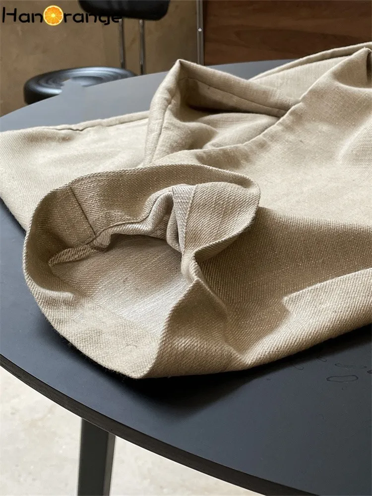 Женские льняные брюки с высокой талией