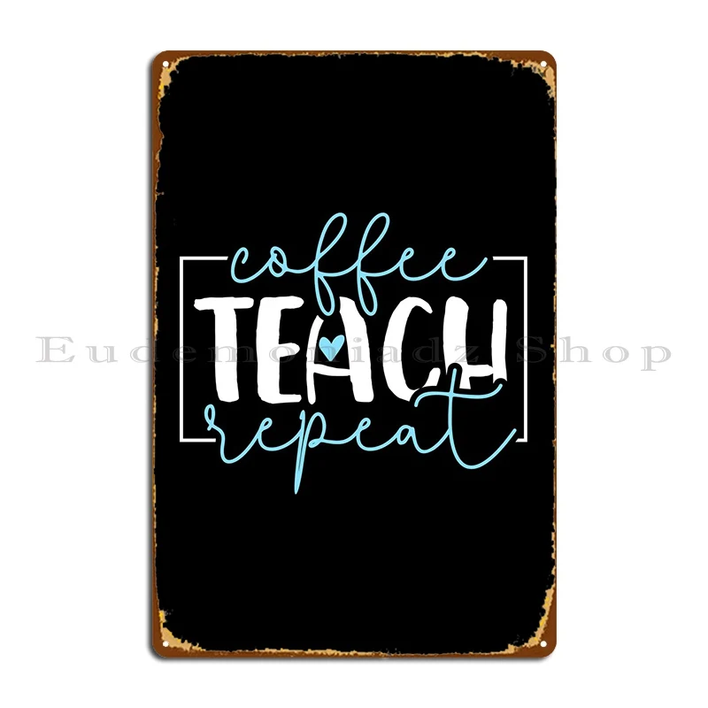 

Забавный металлический плакат с надписью на тему кофе и обучения учителю, кухонная роспись, роспись, печатный клубный жестяной плакат