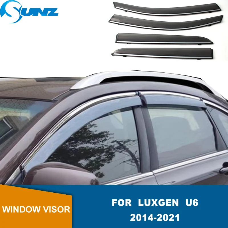 

For Luxgen U6 2014 2015 2016 2017 2018 2019 2020 2021 Car Window Visor Vent Shade Rain Guard Door Visor External Decor