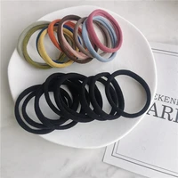 10pcspack very soft seamless elastic hair band solid color stretchy rubber band basic hair rope ponytail tie for women girls