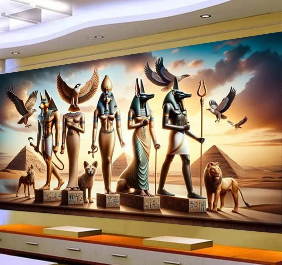 Большой Египетский Анубис религия Лев Орел 5D сделай сам алмазная живопись