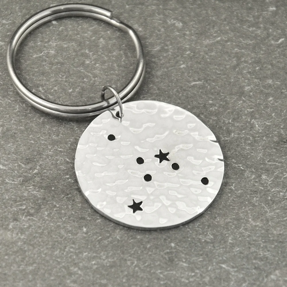 

Cancer Constellation Sign Keychain Cancer Zodiac Charm Key Ring Cancer Horoscope Keychain Constellation Jewelry Birthday Gift