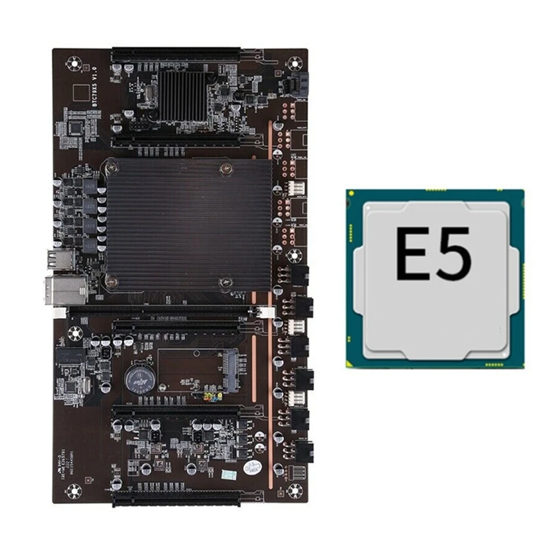 

Материнская плата для майнинга BTC X79 H61 5x PCI-E 8X LGA 2011 DDR3 с поддержкой 3060 3080, графическая карта с процессором E5 2620 для BTC