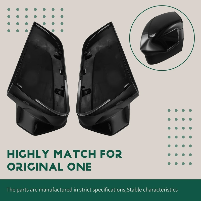 Крышка бокового зеркала заднего вида автомобиля глянцевая черная для BMW G60 G61 G68 G70