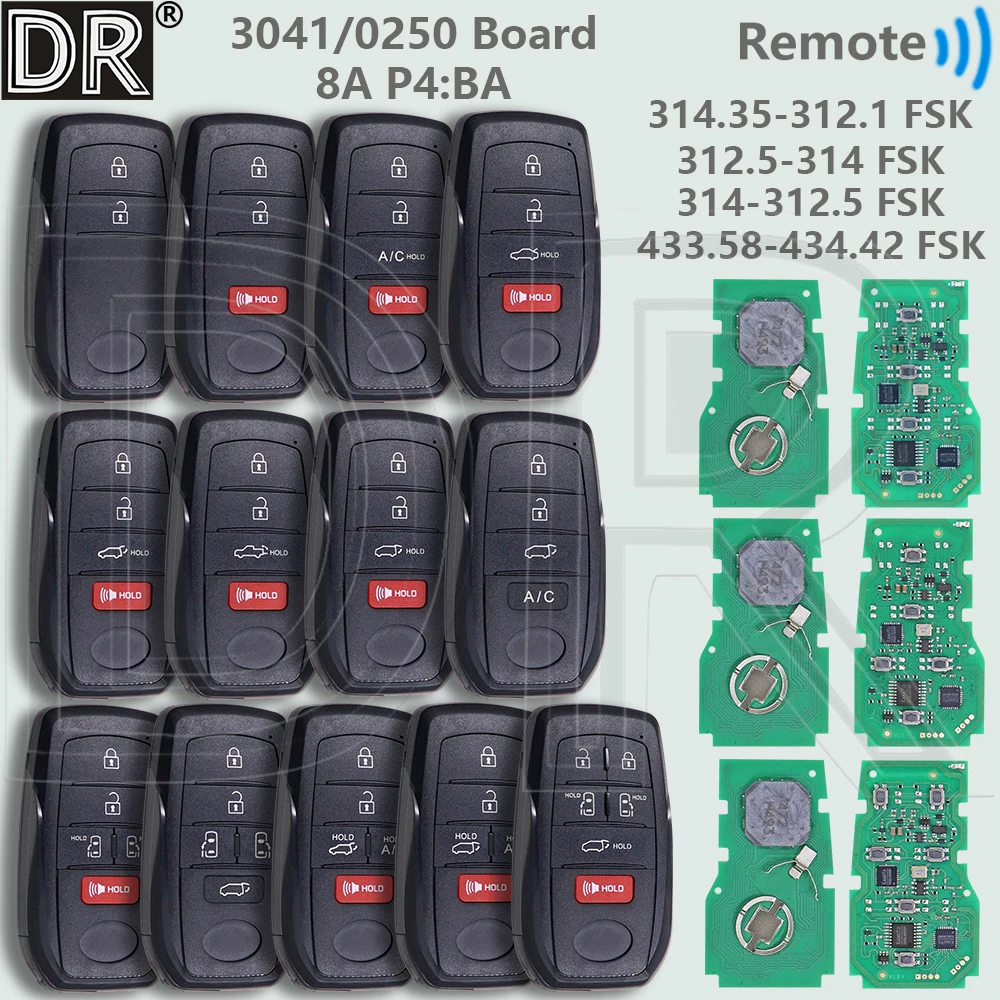 Фото Автомобильный ключ с дистанционным управлением DR HYQ14FBX B3N2K2R 8A P4:BA для Toyota Corolla, Crown, Voxy, Highlander, Land Cruiser, Prius, Venza, Alphard, Sienna №1