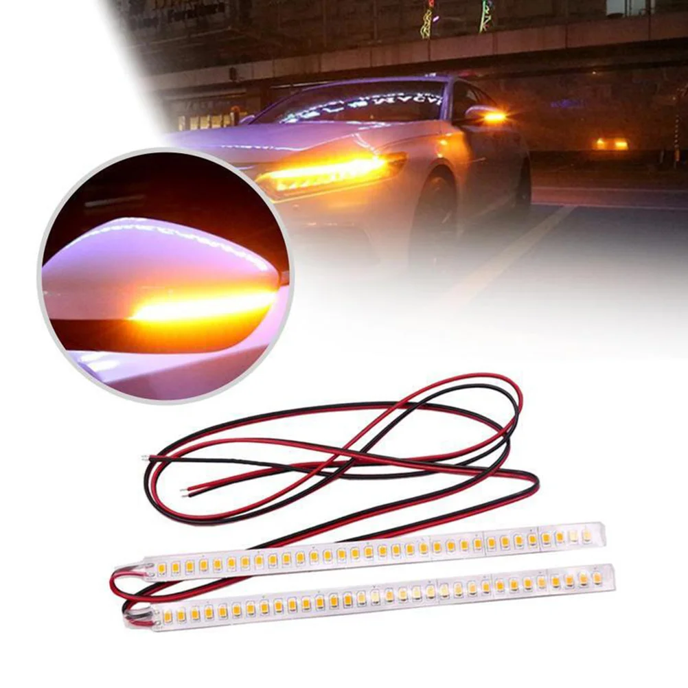 

1 Pair Streamer Universal Anti-collision Automobile Rear View Mirror Trunk Lamp Turn for Car